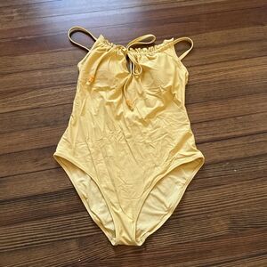 Aerie Yellow One-Piece Swimsuit